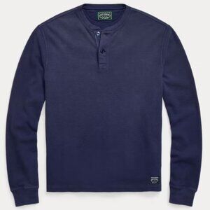 Polo Ralph Lauren Moleskin Henley Shirt Dark Cobalt XXL